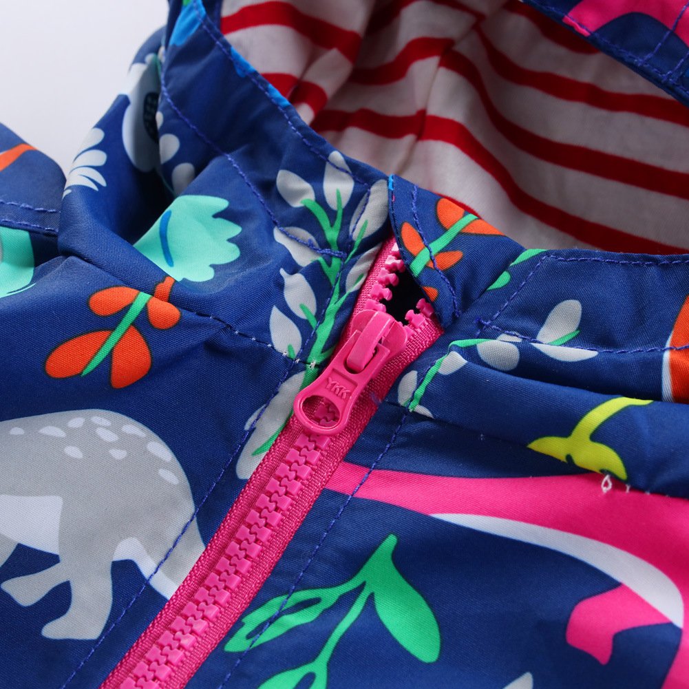 LZH Bambini Impermeabile Ragazzi Giacca con Cappuccio Dinosauro Cappotto + Pantaloni Set