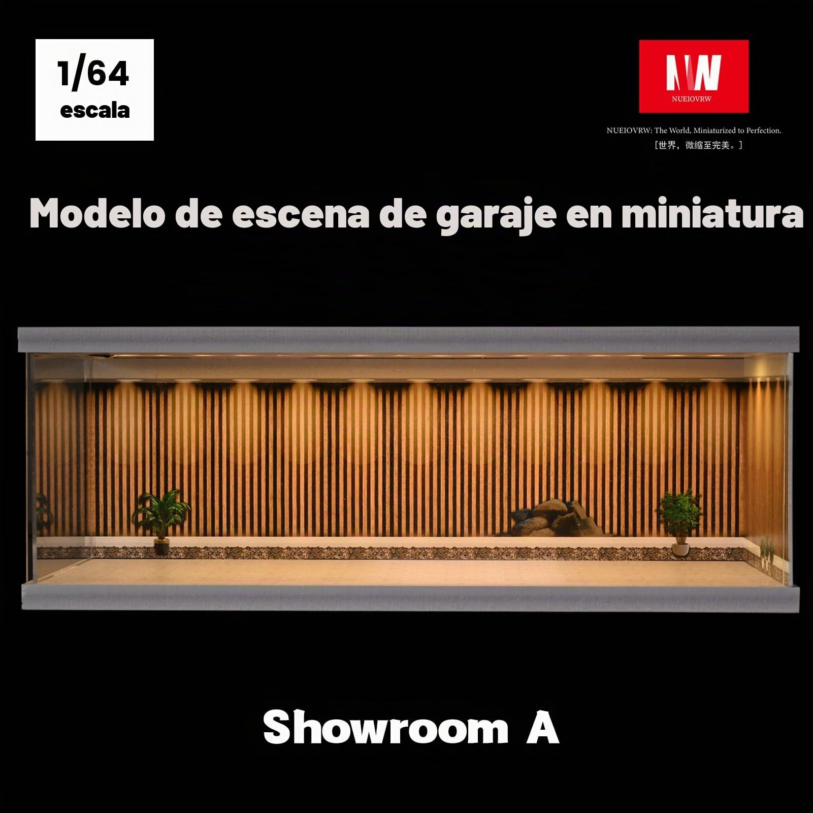 Modelo de garaje Diorama 1:64, iluminación LED tricolor, vitrina de exhibición de escena de estacionamiento, multicombinación, modelo de sala de exposición, almacenamiento de coches, caja de