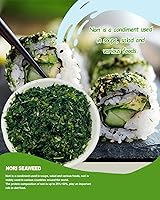 Vista 4 de Copos de Nori crudos, copos de algas verdes Nori, copos de algas 100% puras, veganos, sin aditivos, sin OMG