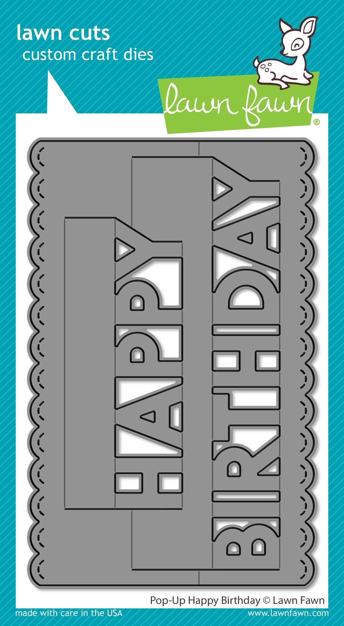 Lawn FawnCuts Custom Craft Die-Pop-Up Happy Birthday -LF2264