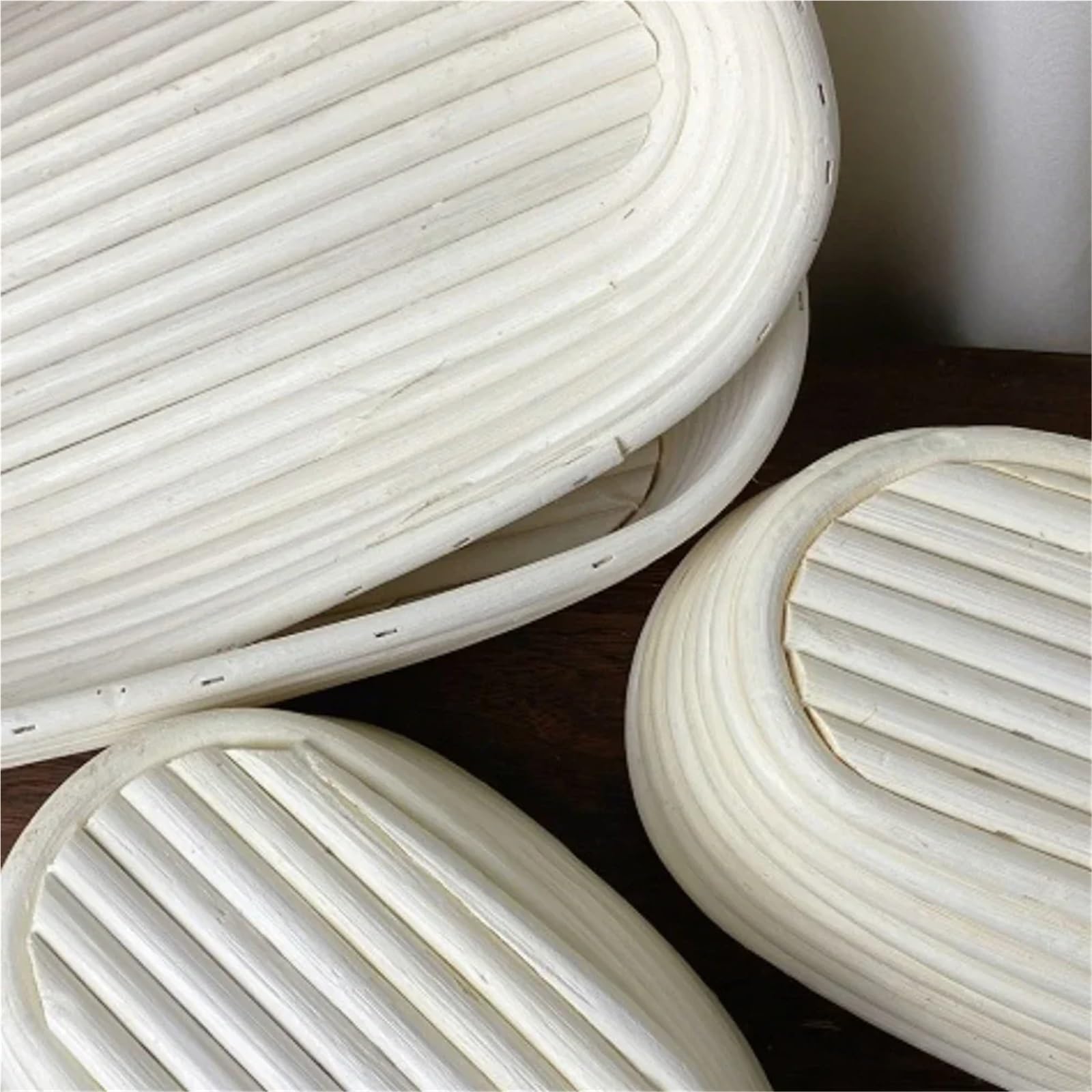 Cesta ovalada a prueba de pan, cesta fermentación masa ratán Natural, suministros for hornear, utensilio cocina Para Hornear Pan(XL)