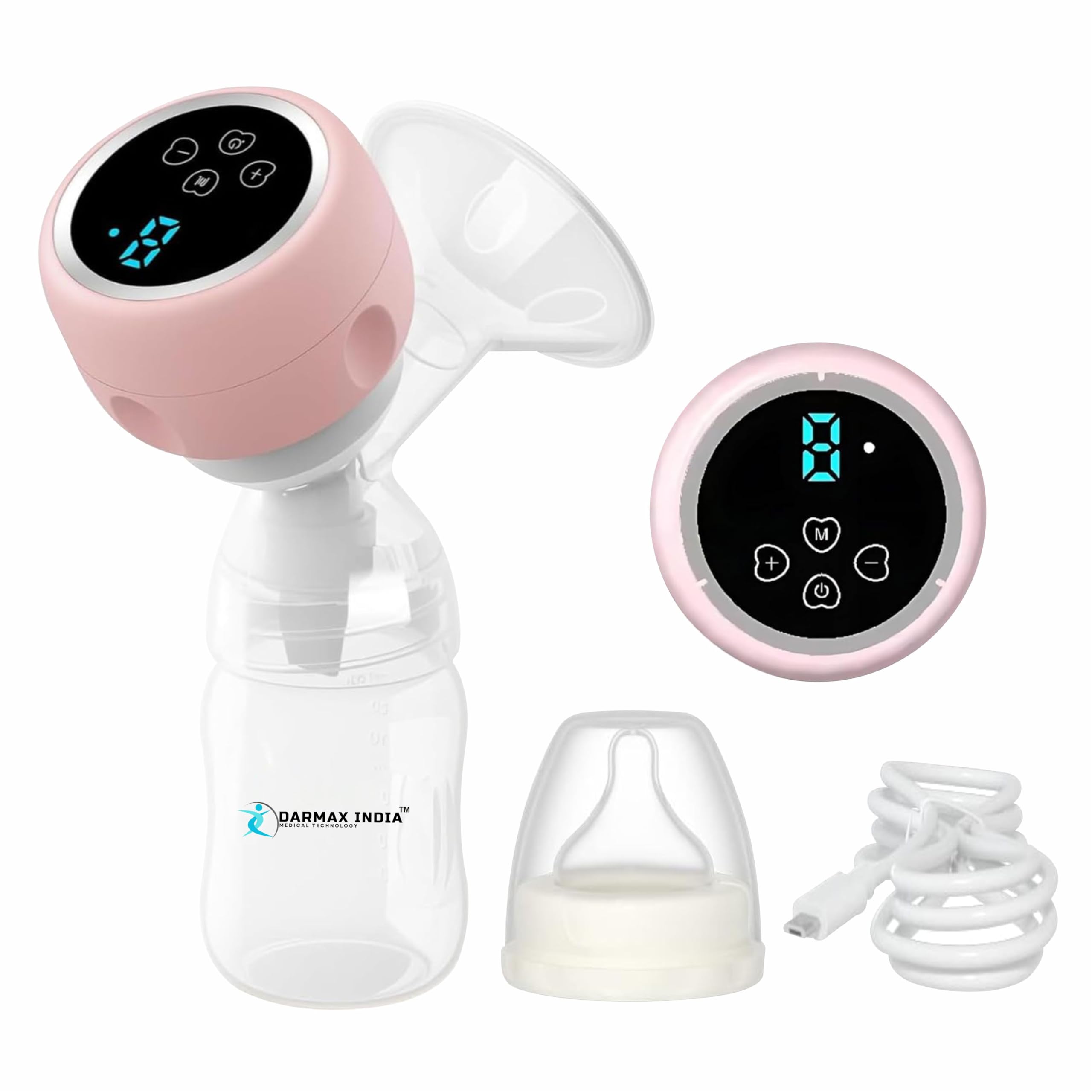 Portable Electric Breast Pump for Mothers | Rechargeable USB Silent Breastfeeding Pump with 4 Modes & 9 Suction Levels | BPA-Free Food Grade Material | LED Touch Display & Memory Function-image-48