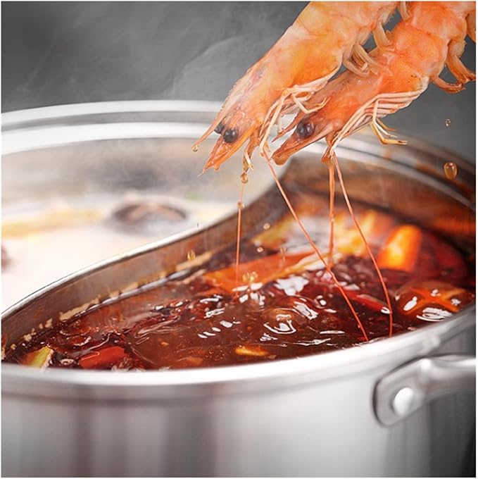 Olla Hot Pot Acero Inoxidable Shabu Shabu 30cm XDMINGY miniatura 2