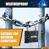 Vista 4 de JKB/50 [Weatherpoof] Cerradura de combinación resistente al aire libre - Cerradura con código de 4 dígitos [sin llave] - Ideal para puerta