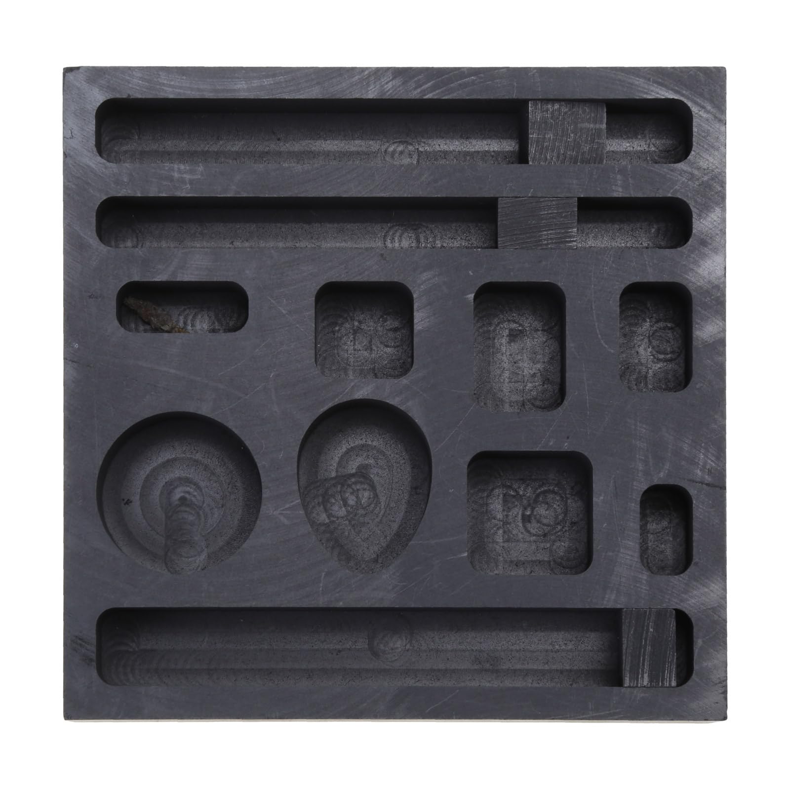 LIANXUE Graphite Casting Ingot Mold 11 Holes Metal Refining Scrap Bar Metal Melting Casting Mould for Melting Casting Refining
