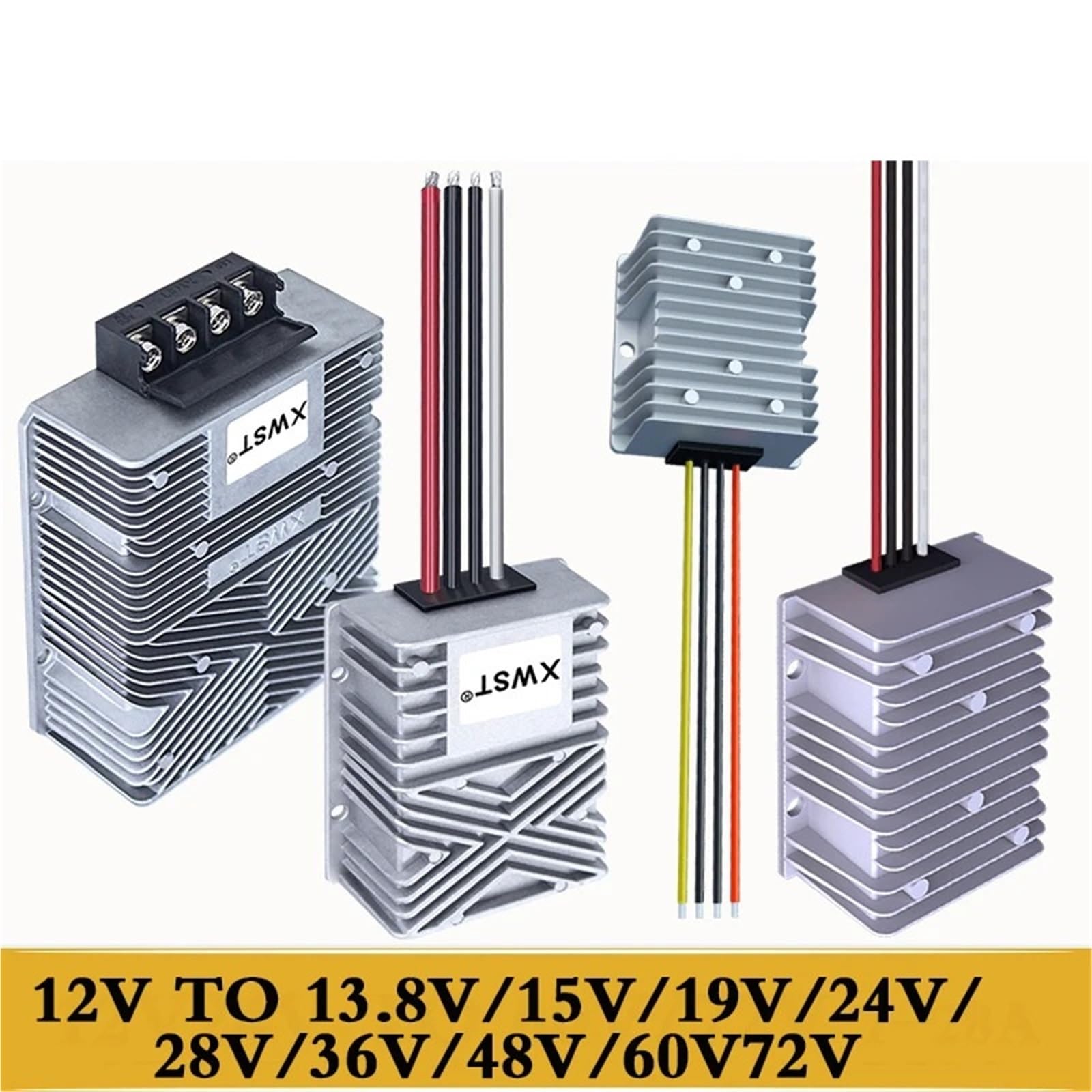 Zasilacz 12 V do 13,8 V, 15 V, 19 V, 24 V, 28 V, 36 V, 48 V DC, konwerter podnoszenia napięcia, regulator napięcia od 1 A do 5 A, do samochodu