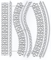 Vista 12 de DzIxY Hermosas flores con borde de encaje de corte de metal para kit de fabricación de tarjetas, juegos de troqueles de papel en relieve, plantillas