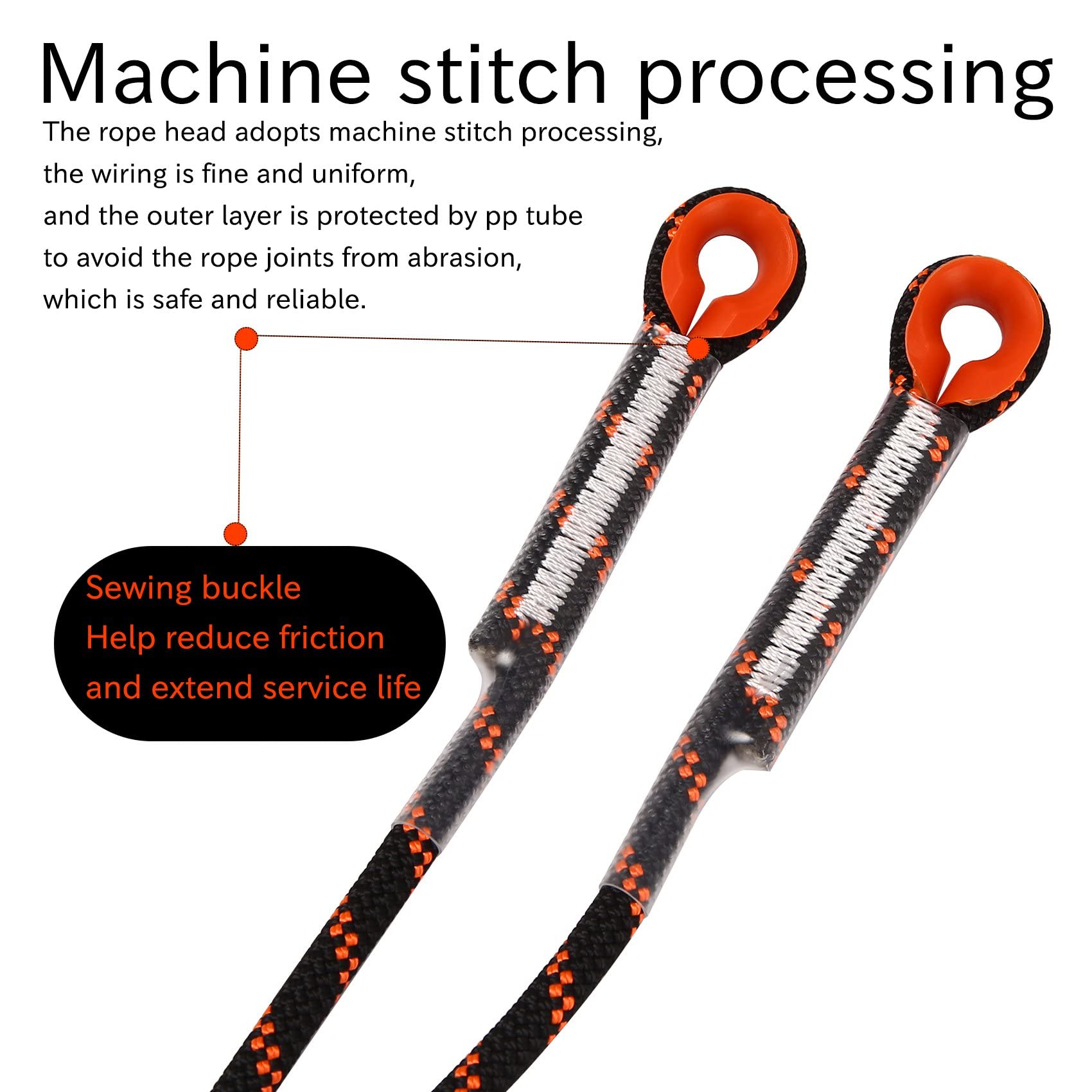 Corde D'Escalade Sécurité 5M 8MM Carriere - Corde Randonnée Haute Résistance Pour Extérieur Et Rappel