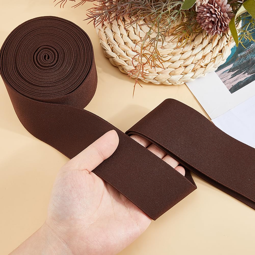 Bande élastique Plate Largeur 50 Mm - 10 Rouleaux De 1 M (10 Couleurs Marron) - Pour Couture, Ceinture, Jupe, Bandeau, Artisanat - 5