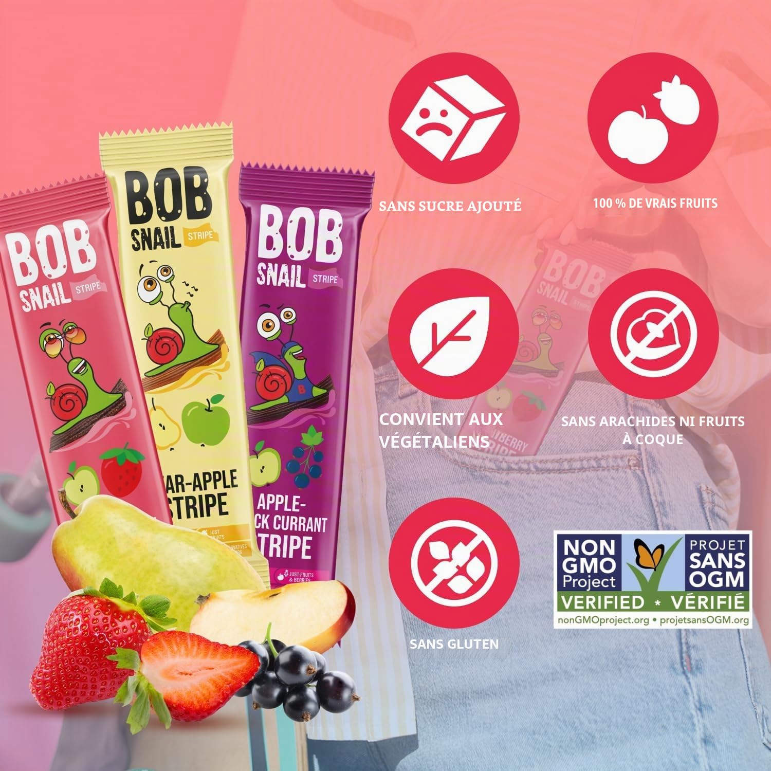 Boîte cadeau de bonbons en cuir de fruits – 30 collations végétaliennes saines en vrac pour enfants et adultes (Blackcurrant)