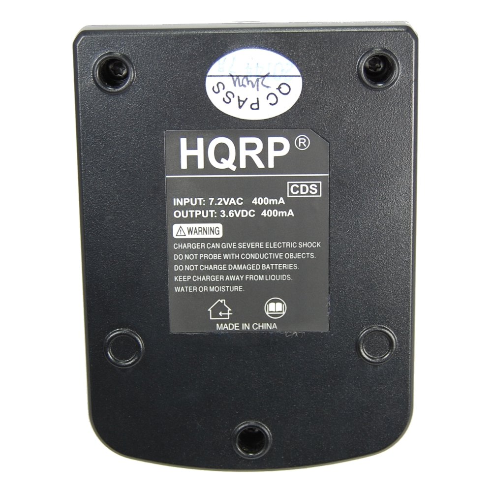 HQRP Dual Battery Charger Compatible with Black & Decker 3.6V Versapak VP1010K-2 Type 1, VP1010K-S Type 1, VP1010K-T Type 1, VP210 Type 1, VP210T Type 1, VP225 Type 1 Power Tools Coaster