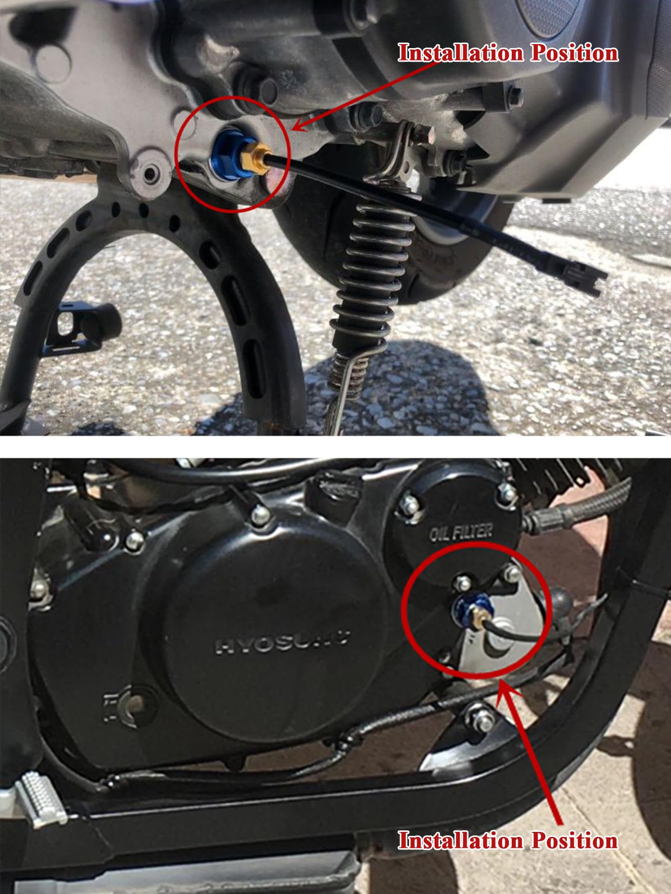 Termometro Digitale Universale per Moto, 3in1 Moto Oilo Termometro Orologio Impermeabili Voltmetro per Moto, Celsius Fahrenheit Possono Convertiti, con Sensore Temperatura Adapter, 1415 Adapt, Blu