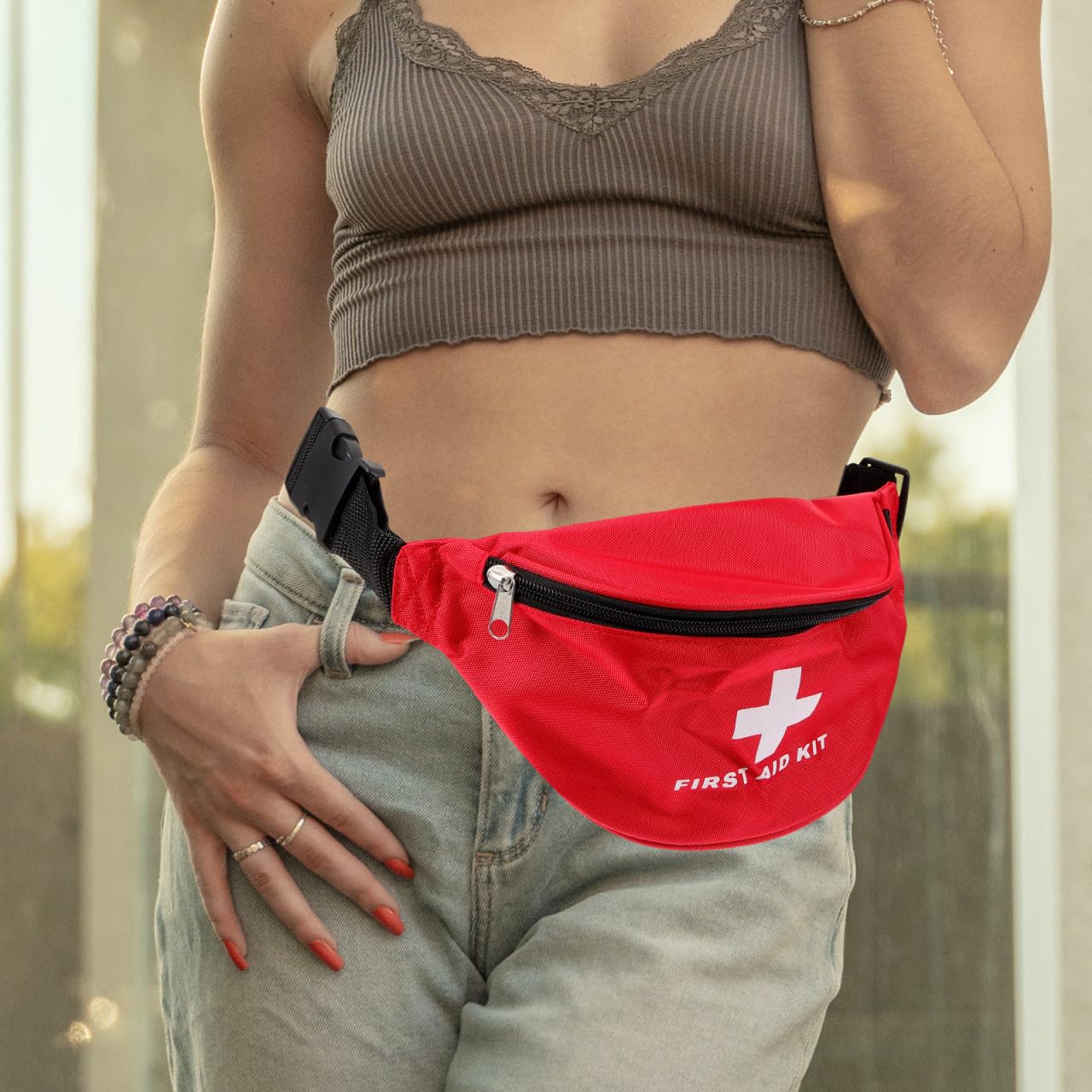 UPKOCH Bolsa De Primeros Auxilios Bolsa Medica Vacia Bolsa De Viaje De Medicina Bolsa De Kits Médicos Bolsa De Equipo Medico Bolsas De Medicina Tela De Nailon Rojo 2 Piezas X 4