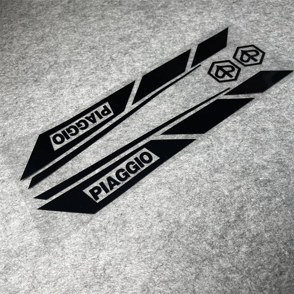 Car Styling and Decals Automobile Exterior Stickers or Piaggio Vespa GTS GTV LX LXV Primavera 125 150 200 250 300 1Set (32cmx5cm, Black)