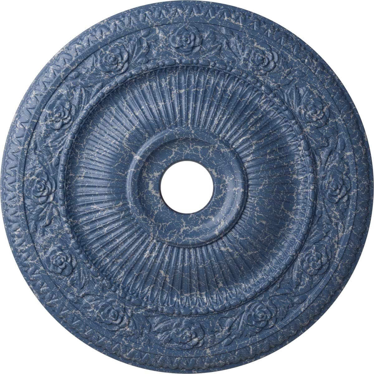 Ekena Millwork CM24LO1AMC 24-1/4" x 3-7/8" x 2" Logan Ceiling Medallion, Americana Crackle