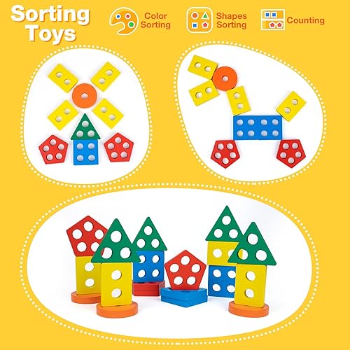 Miniatura 4 de Rectángulo Desarrollo Temprano Actividad Juguetes Clasificación Apilamiento Juguetes