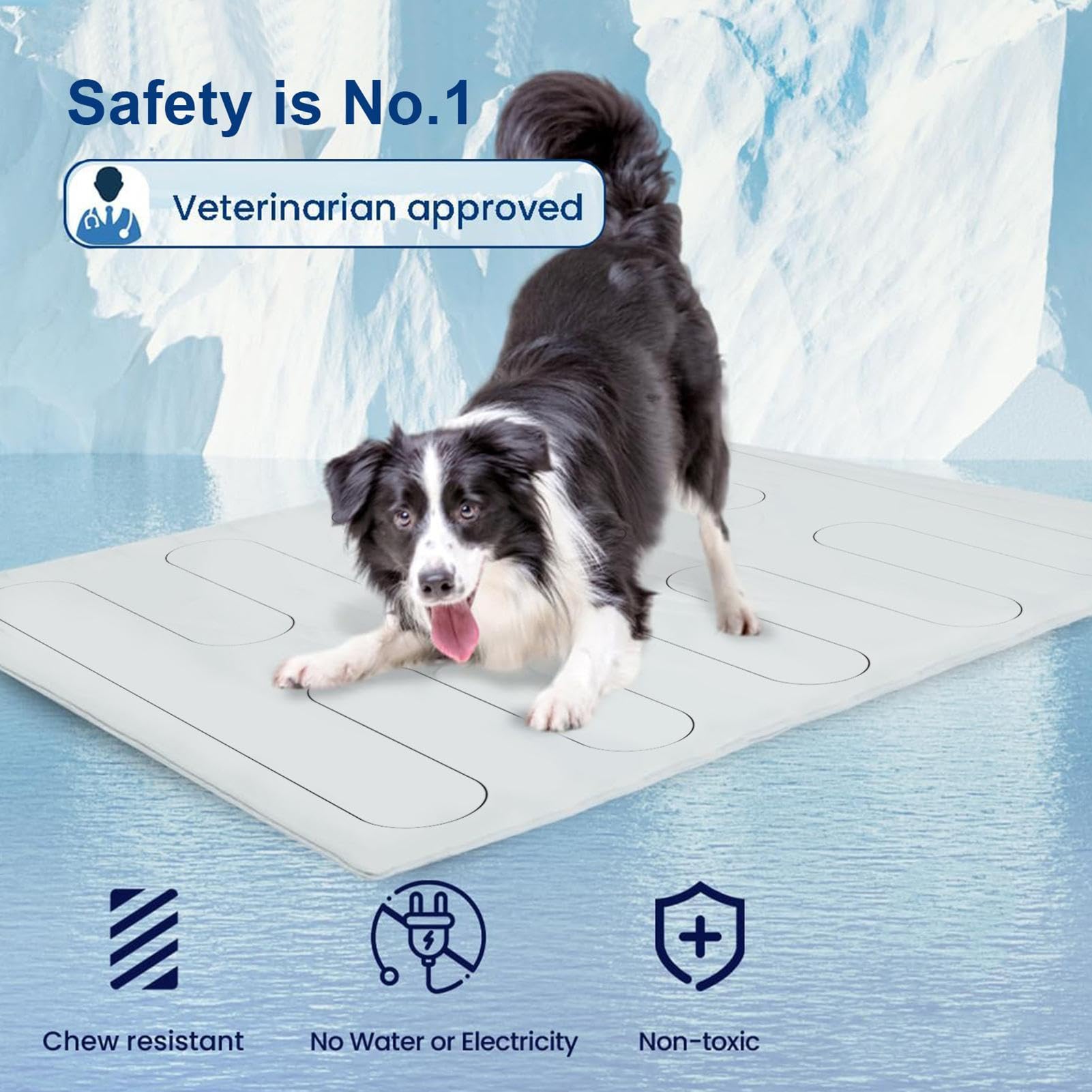 Tappetino Rinfrescante Cuscino Rinfrescante per Cani | Lavabile per Cuccia e Gabbia Utilizzabile in Campeggio Auto Esterno Allenamento Interno Spiaggia