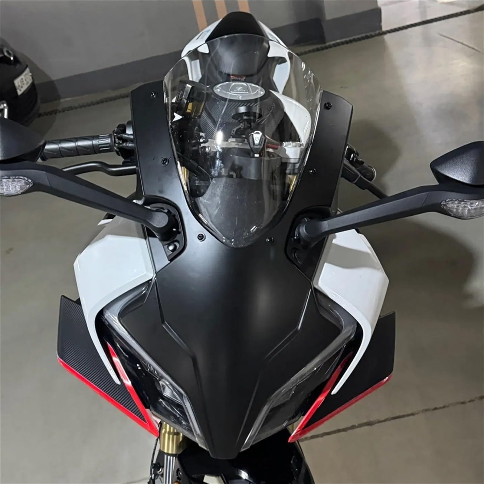 Deflektor motocykla Pasuje do 450SR 2022-2025 Zwiększenie osłony przedniej szyby deflektora szyby przedniej spojler przedłużający szyba przednia(11)