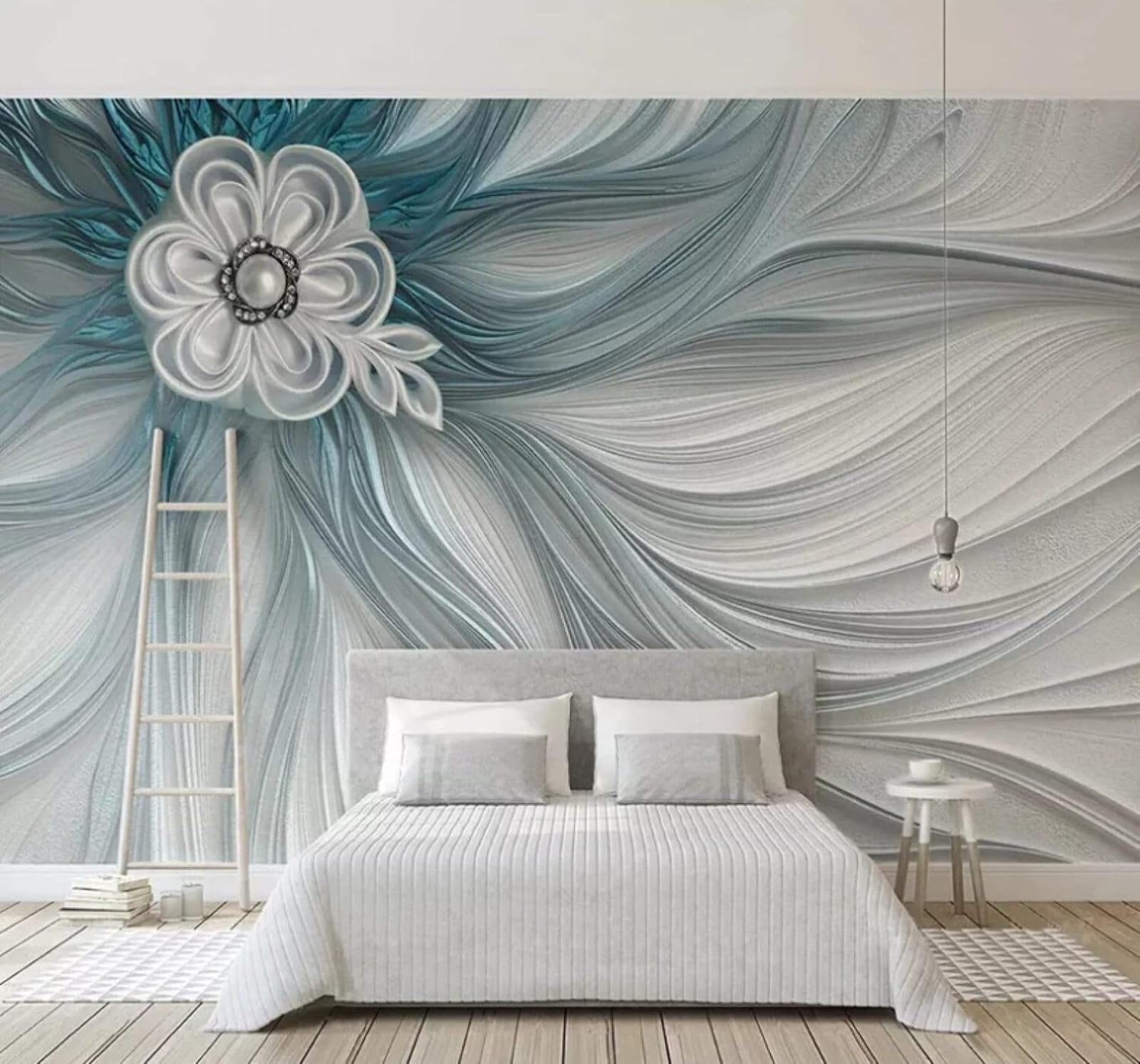 XLMING Relief Three Dimensional Lines Carving Flowers 3D Wallpaper Luxury Home Dining Decor Paste Sofa Living Room The Wall for Bedroom Mural-300cm×210cm