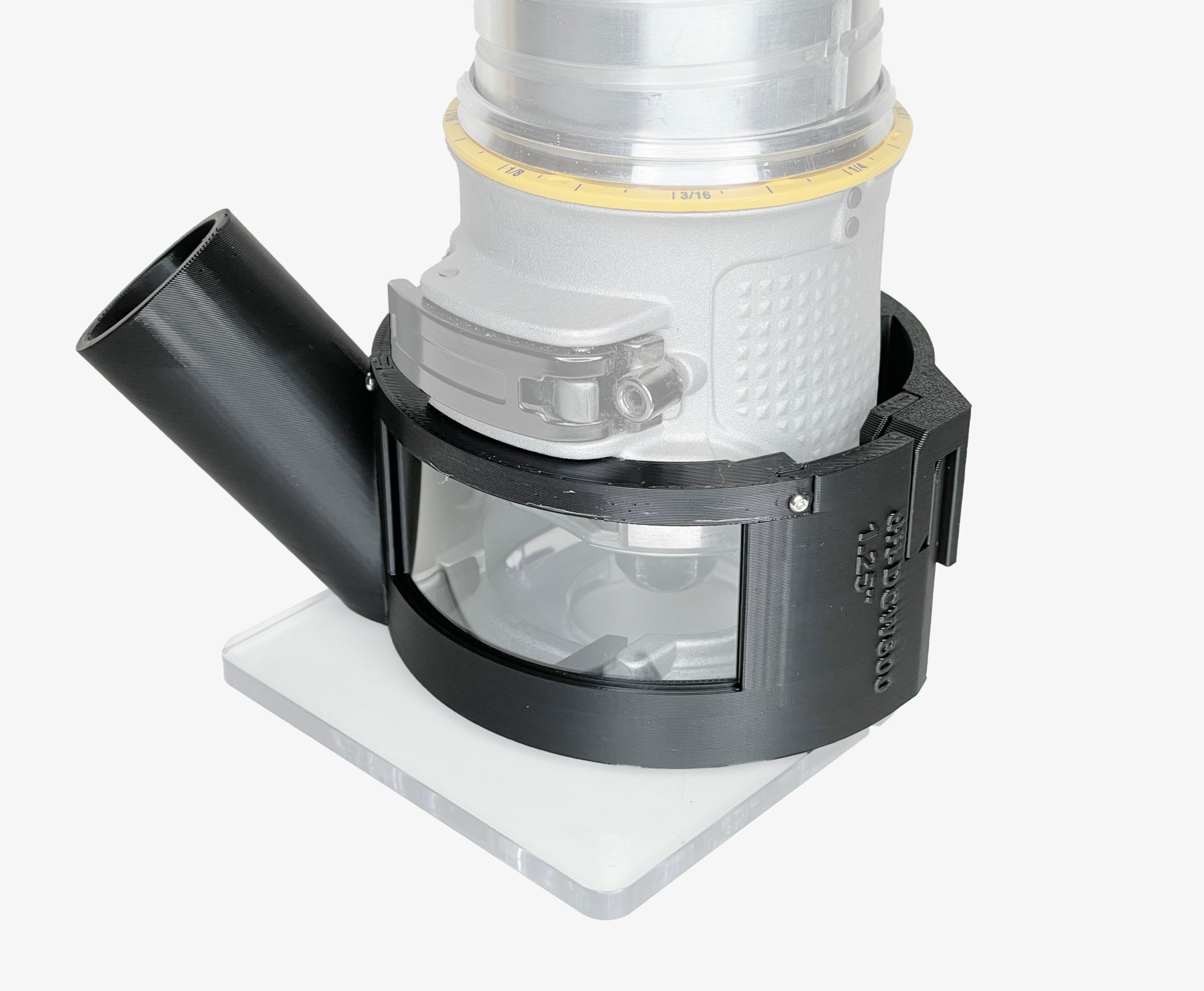 DigitalContrast Hose Adapter, Fits DeWalt DWP611 Corded Router, Large Window