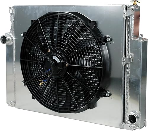 Miniatura 382 de Radiador de aluminio AA5052 de 3 filas compatible con Dodge Ram 2009-2021 1500 2500 3500 4000 V6 V8 Pickup AT/MT 3 filas,1 fila,Ventilador