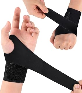 1 Pack Wrist Brace with Soft Thumb Opening for Mild Carpal Tunnel, Tendonitis, Arthritis, Sprains, Ultra-Thin Wrist Support for Sports Work Typing Sleeping, (Black, One Size, Left Hand)