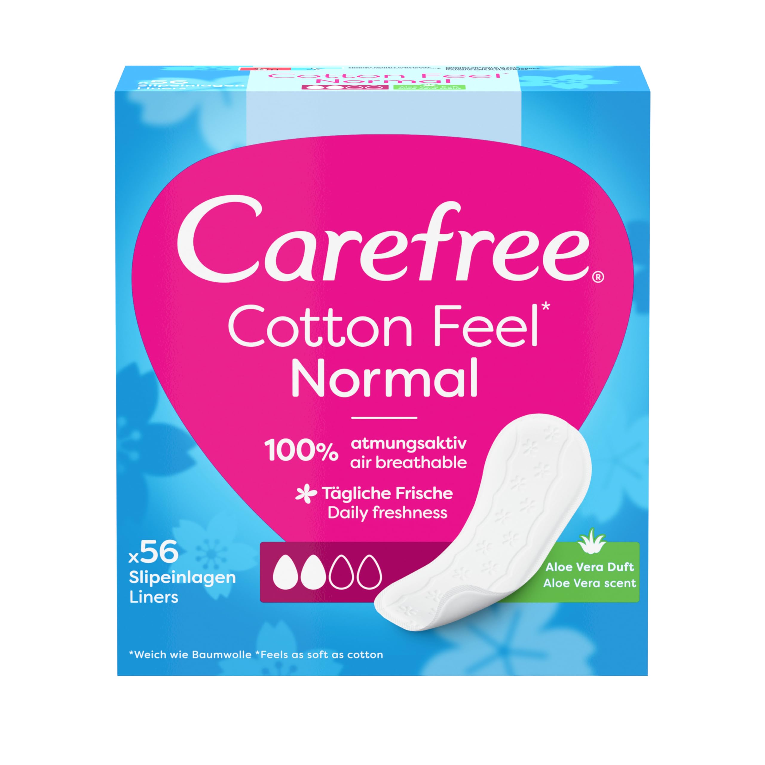 Carefree Cotton Feel Normal Podpaski, 56 szt.