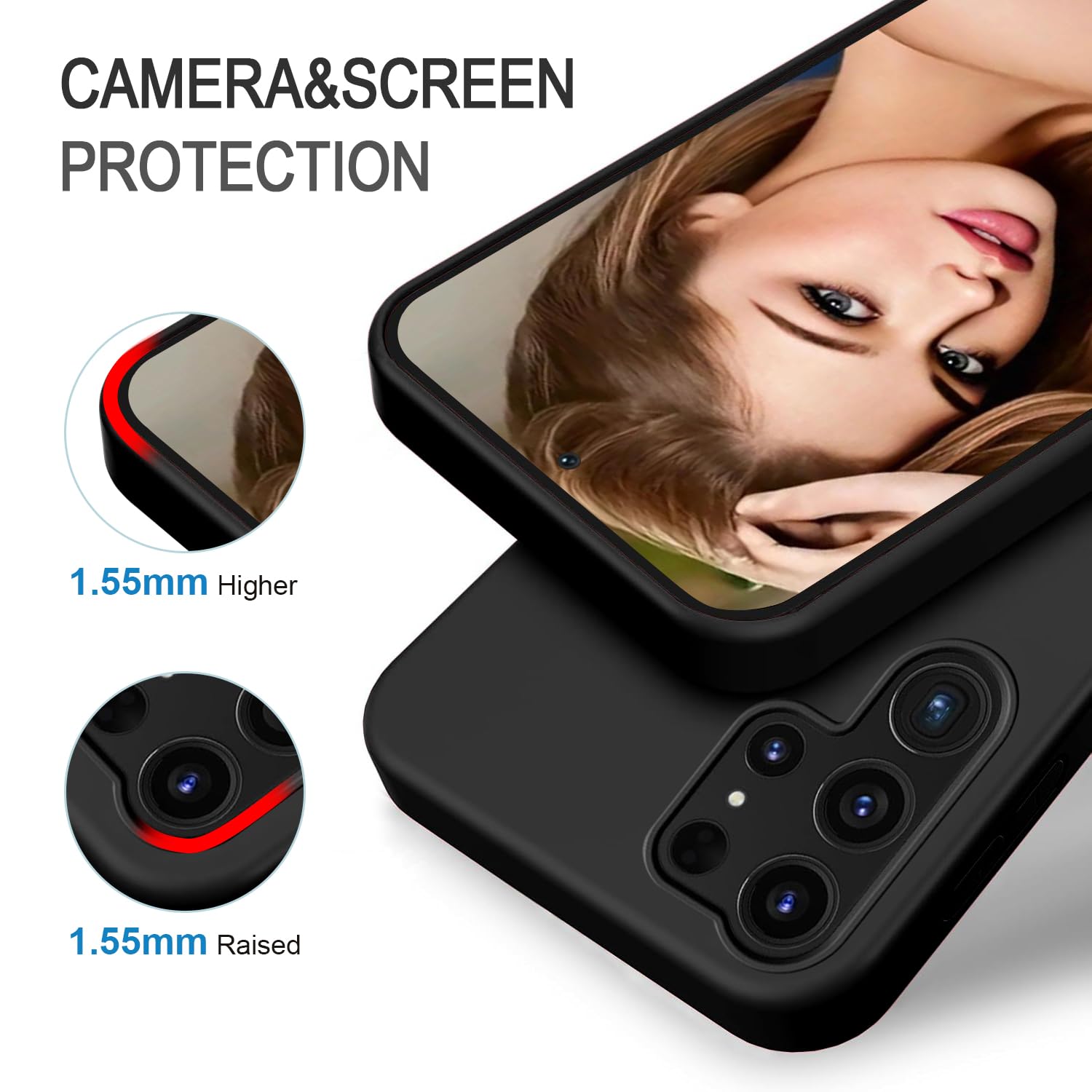 Pasek na telefon komórkowy Samsung Galaxy S24 Ultra, etui z paskiem, złote serce, cienkie, odporne na uderzenia etui ochronne, ze zdejmowanym sznurkiem do zawieszenia, płynne etui na telefon
