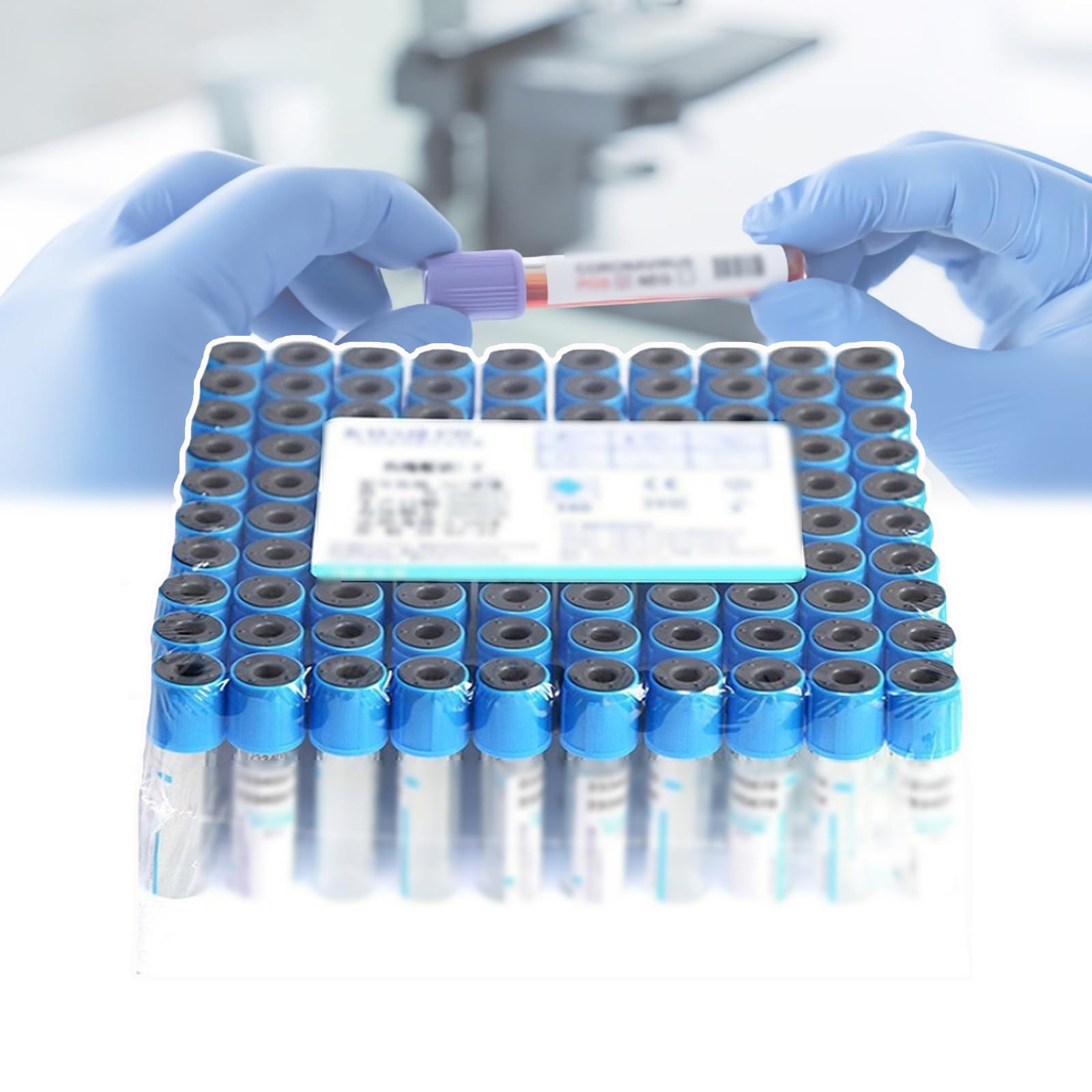 Tubo desechable de recogida de sangre, citrato de sodio 1:9, presión negativa, 5 ml, 100 unidades para recoger muestras de sangre