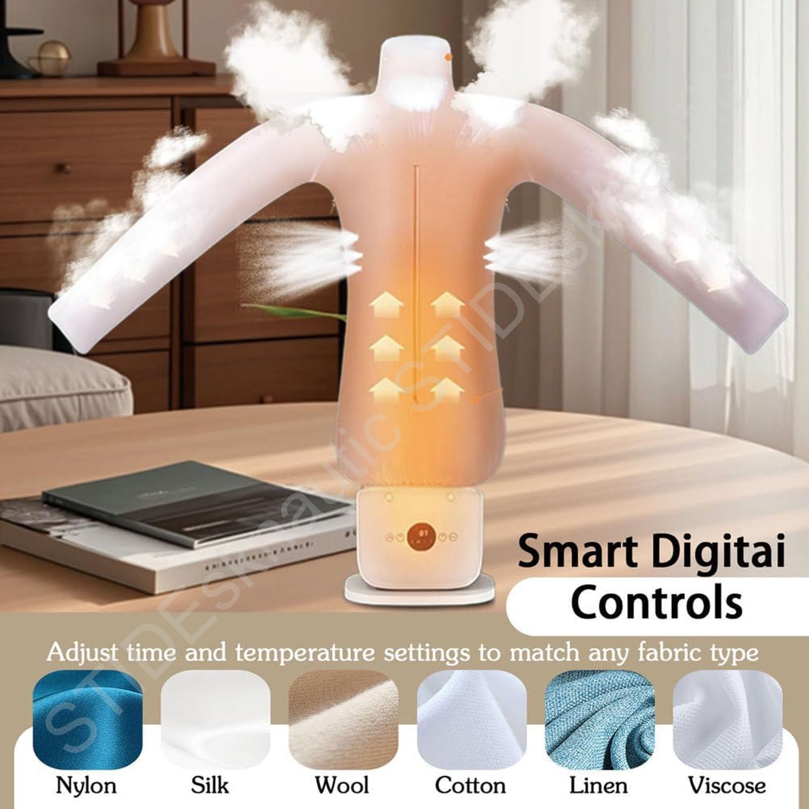 Automatischer Hemdenbüge mit Timer und Digitalanzeige Für Hemden,Blusen,T-Shirts,Hosen,Heiztemperatur: 60–70°C,Trocknet faltenfrei,1400W