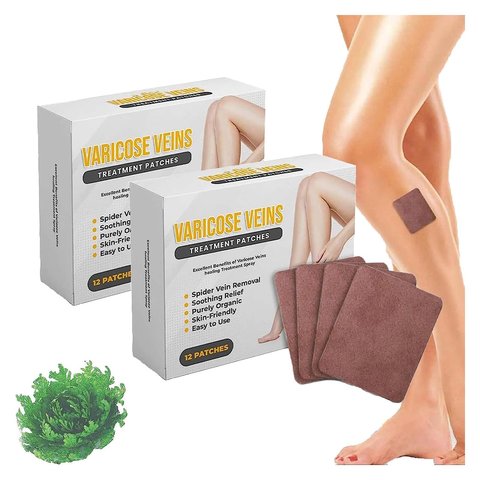 Sponsored Ad – Azonee Varicose Veins Treatment for Legs, Varicose Veins Patch, Spider Veins Removal for Legs Treatment Patch, Improve Blood Circulation, Soothing Leg Fatigue (2 Box)