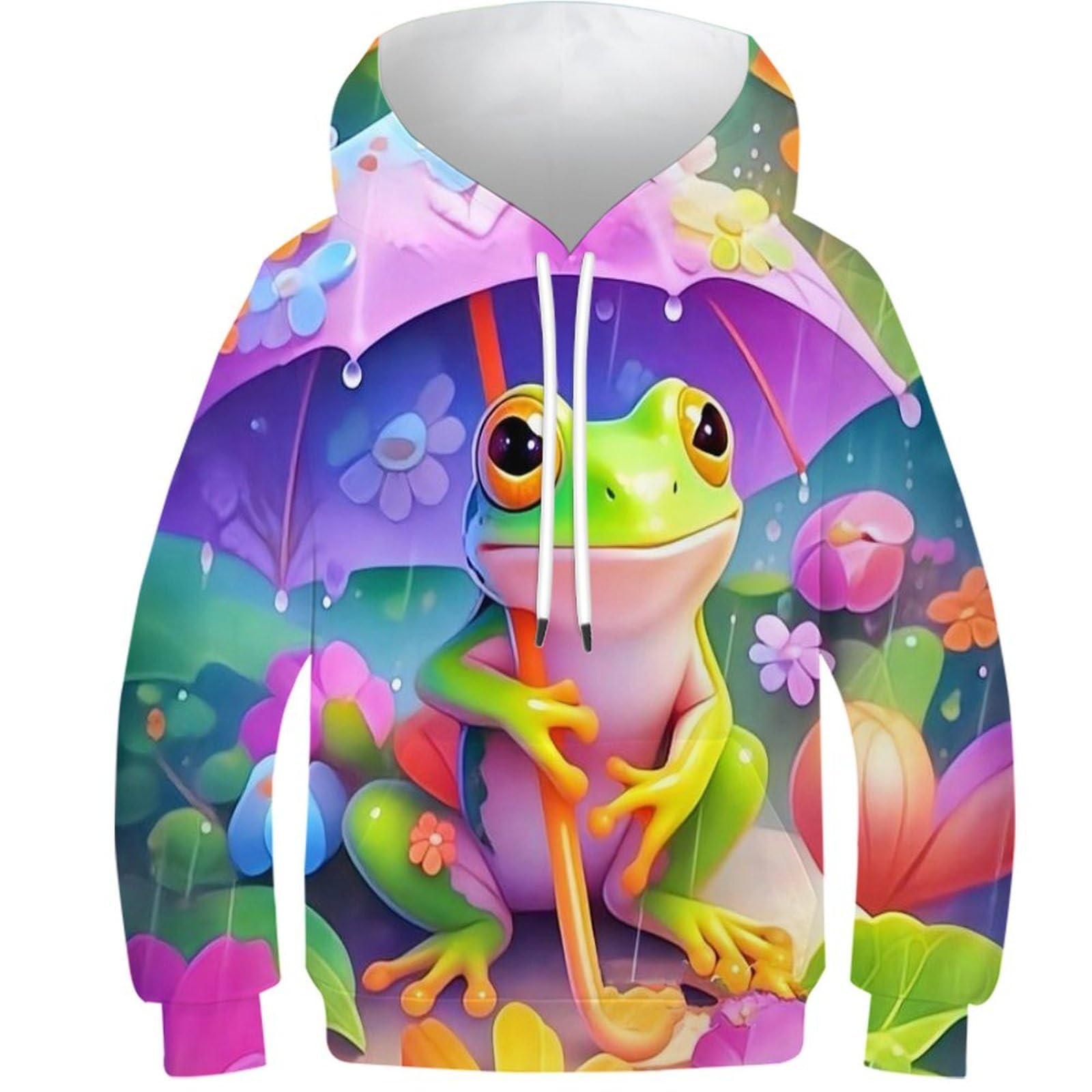 Pull à manches longues grenouille 3D une idée cadeau originale pour ado - 8
