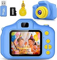 Desuccus Kids Digital Camera for Boys & Girls 3-9 Years - 1080P HD Video, 32GB SD Card, Games, Filters & Frames (Blue)