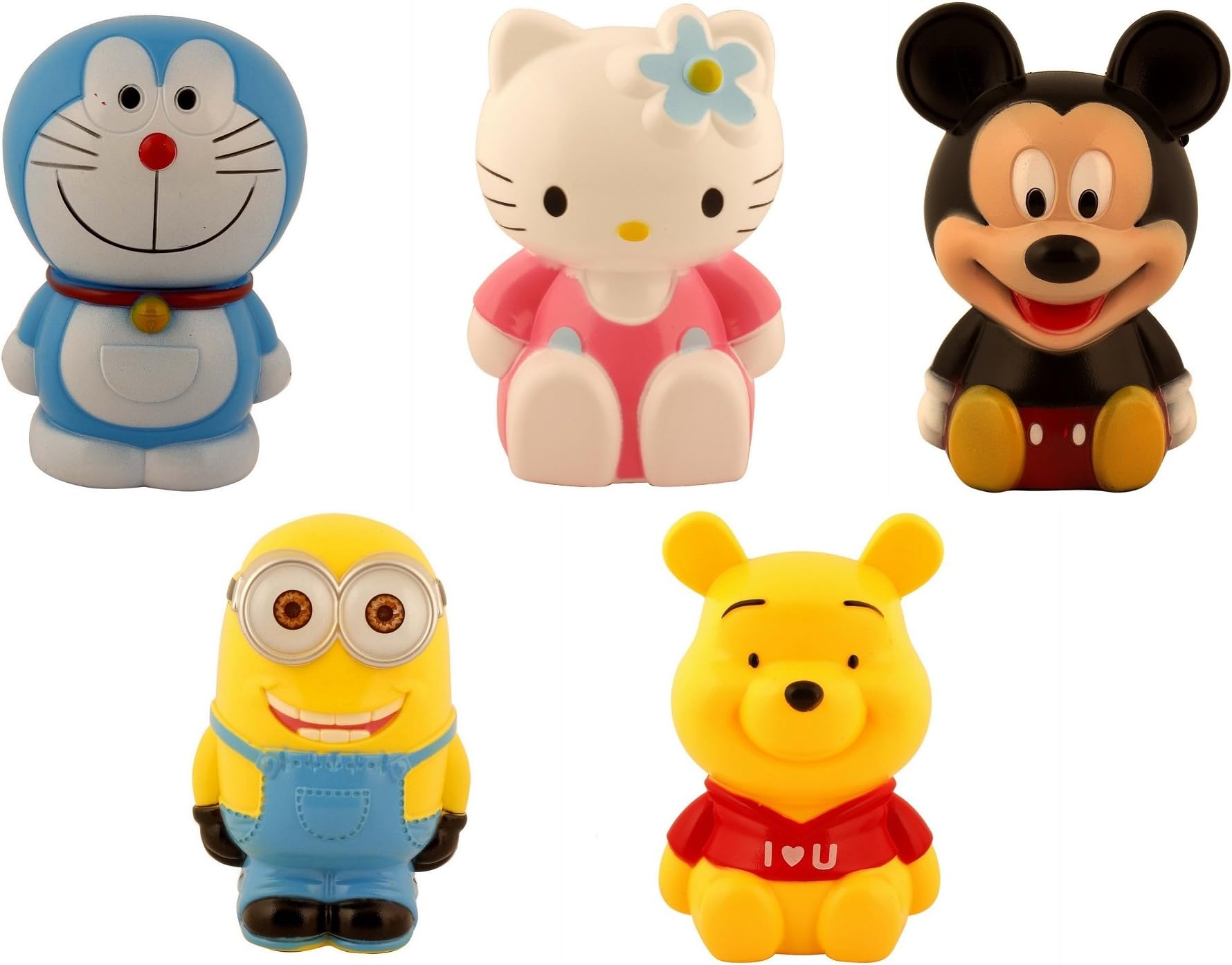 Rvold Cute and Small Cartoon Character Piggy Bank / Coin Bank / Money Bank - Set of 5 Best Birthday Return Gifts