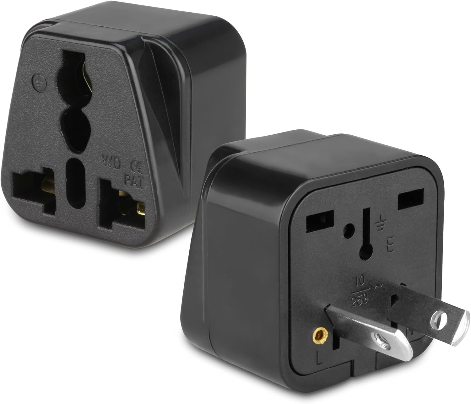 BoxWave Universal to Australian Outlet Plug Adapter - Black, Plug Adapter for Smartphones and Tablets