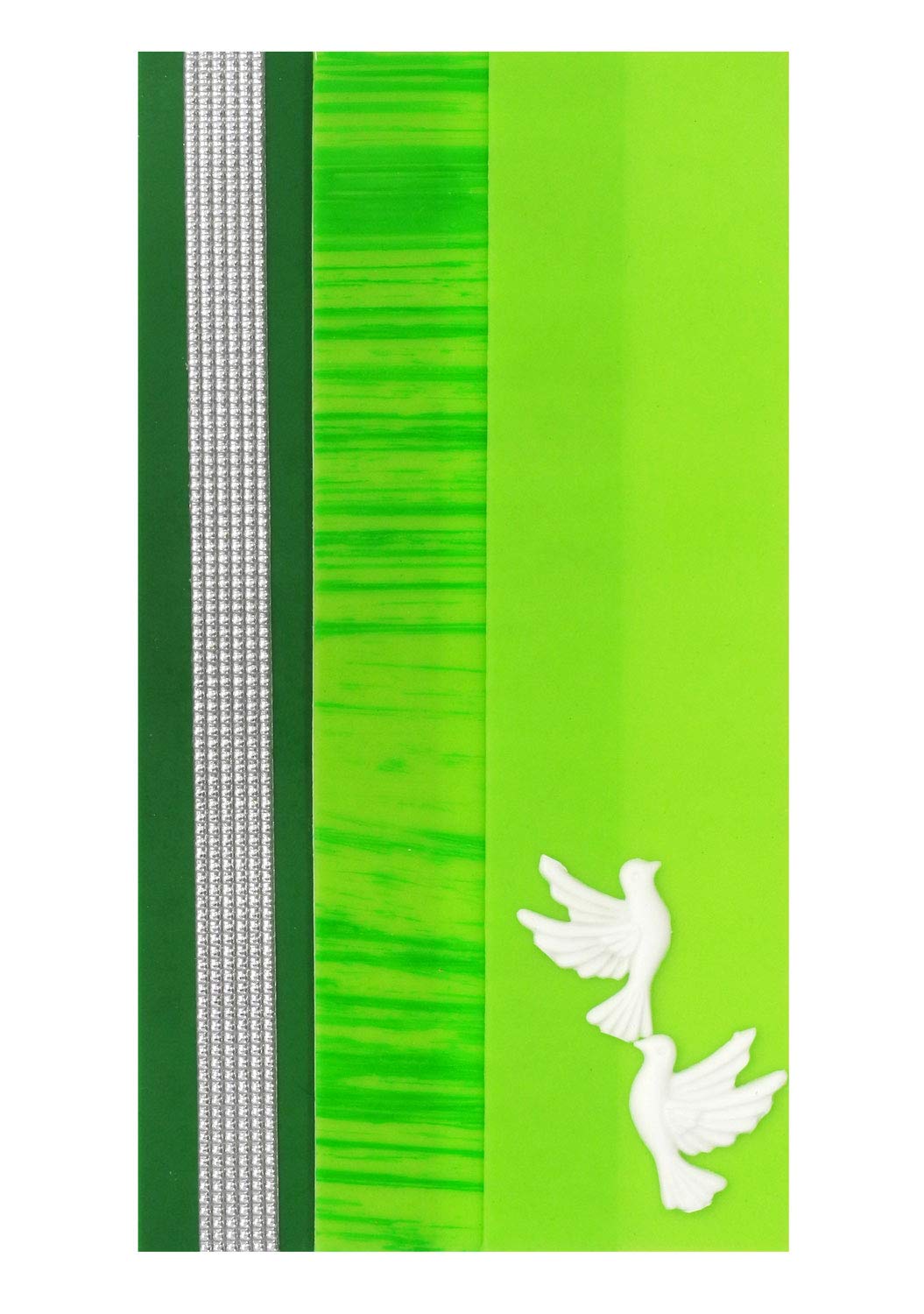 Pracht Creatives Hobby Mix, 3 Half Plates, Approx. 200 x 50 x 0.5 mm, a Wax Strip and a Special Character for Modelling and Decorating Candles, Green-Tone Silver, 200 x 100 x 0,5 mm