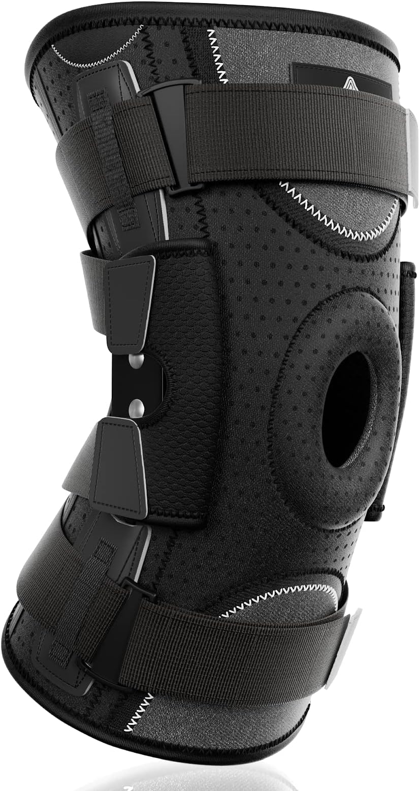NEENCA Professional Knee Brace for Knee Pain, Adjustable Hinged Knee Support with Removable Side Stabilizers, Support and Stability, Arthritis, Meniscus Tear, Joint Pain Relief, ACL, PCL, MCL, Sports