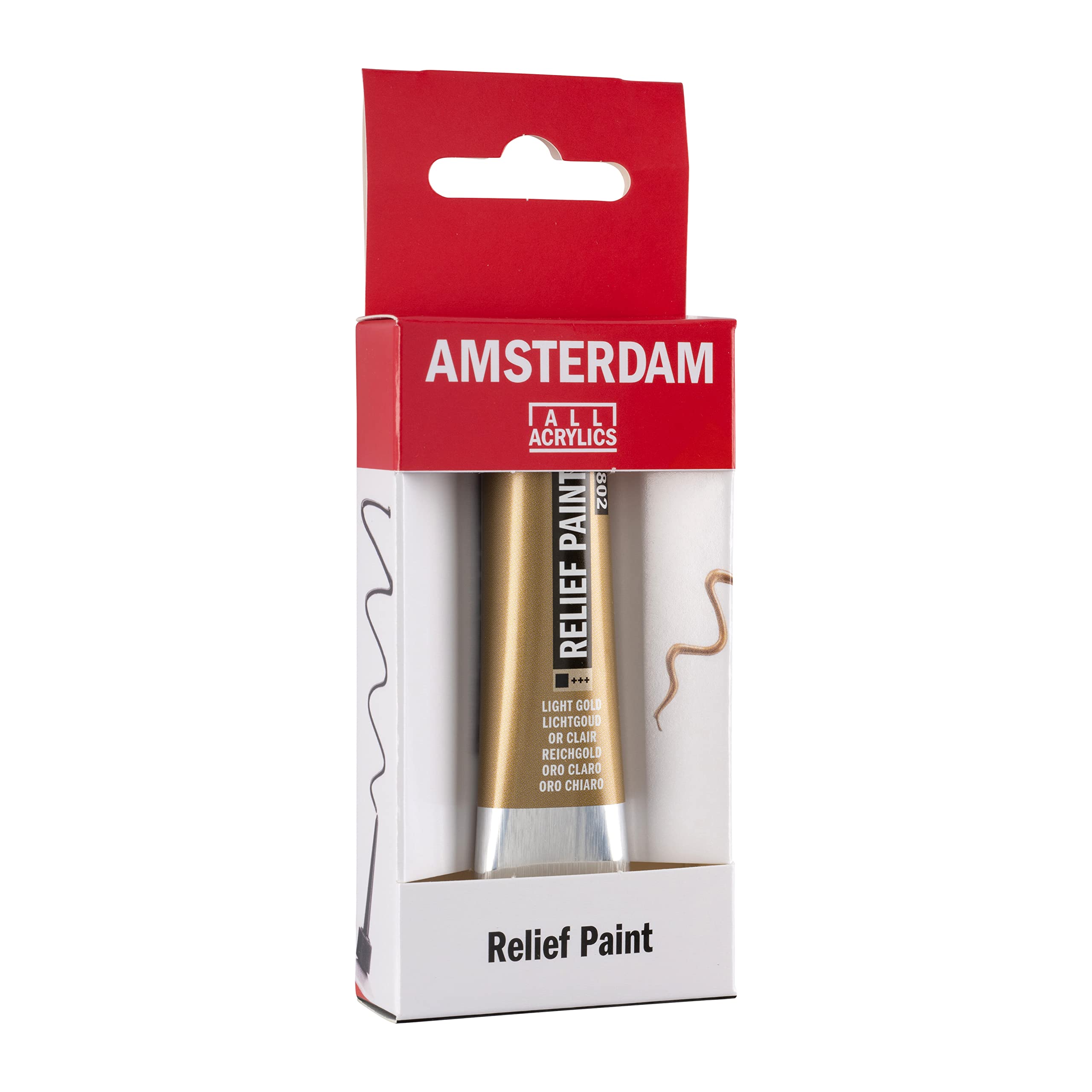 Amsterdam Relieffarbe In Reichgold – 20 Ml Tube, Lichtecht & Deckend Für 3D-Effekte Auf Vielen Oberflächen