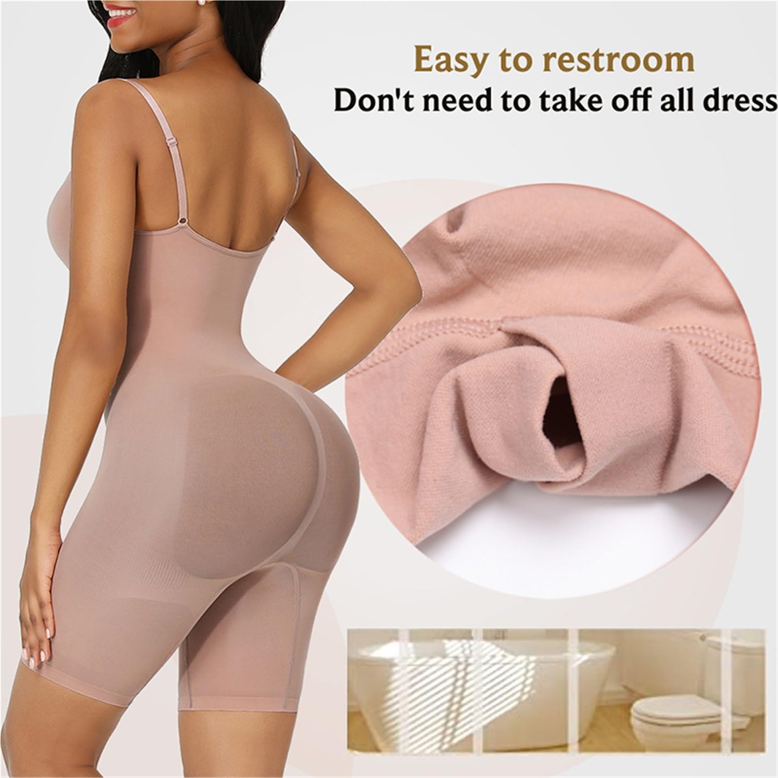 Body Moldeador for Mujer, Prenda modeladora de Cuerpo Completo con Control Barriga, Envoltura Adelgazante, Levantador glúteos, realce del Muslo, corsé Abdomen más Delgado