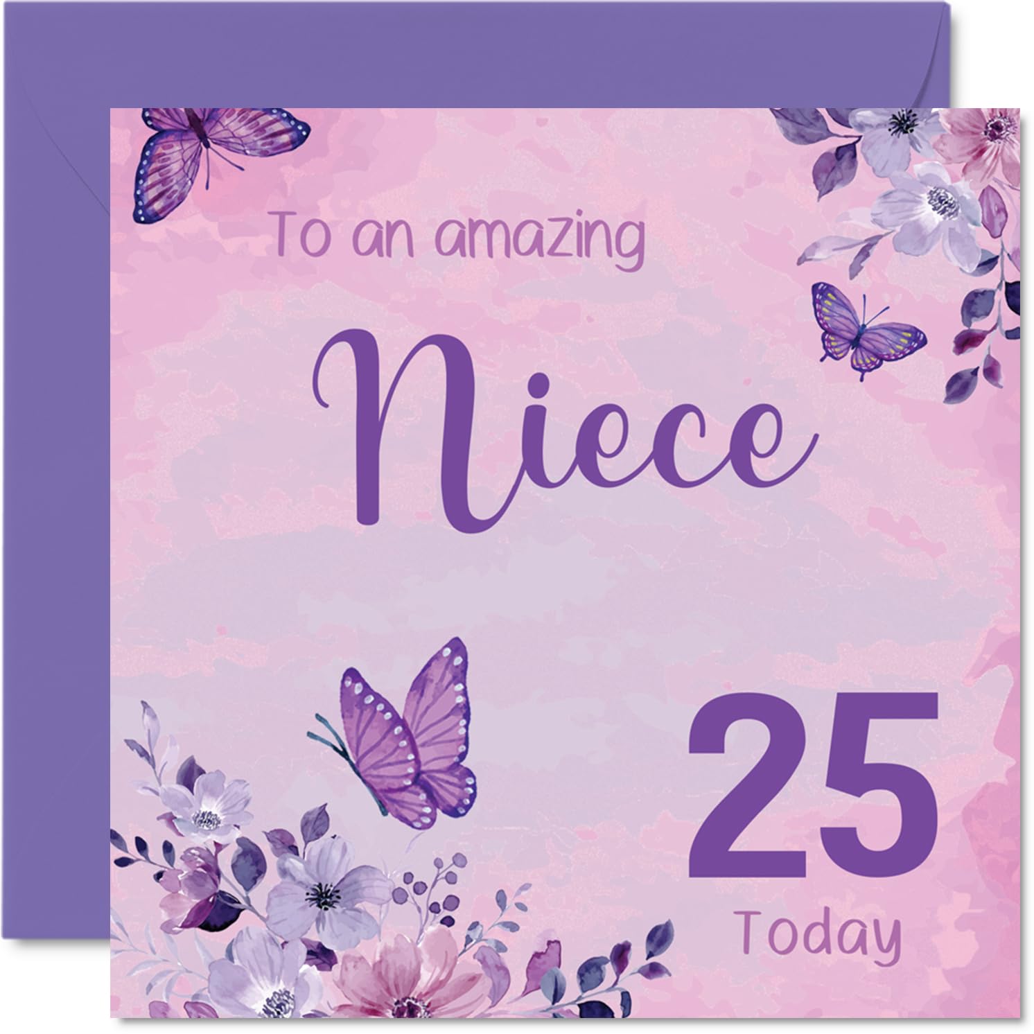 Sweet 25th Birthday Card for Niece, Celebrating 25 in Style