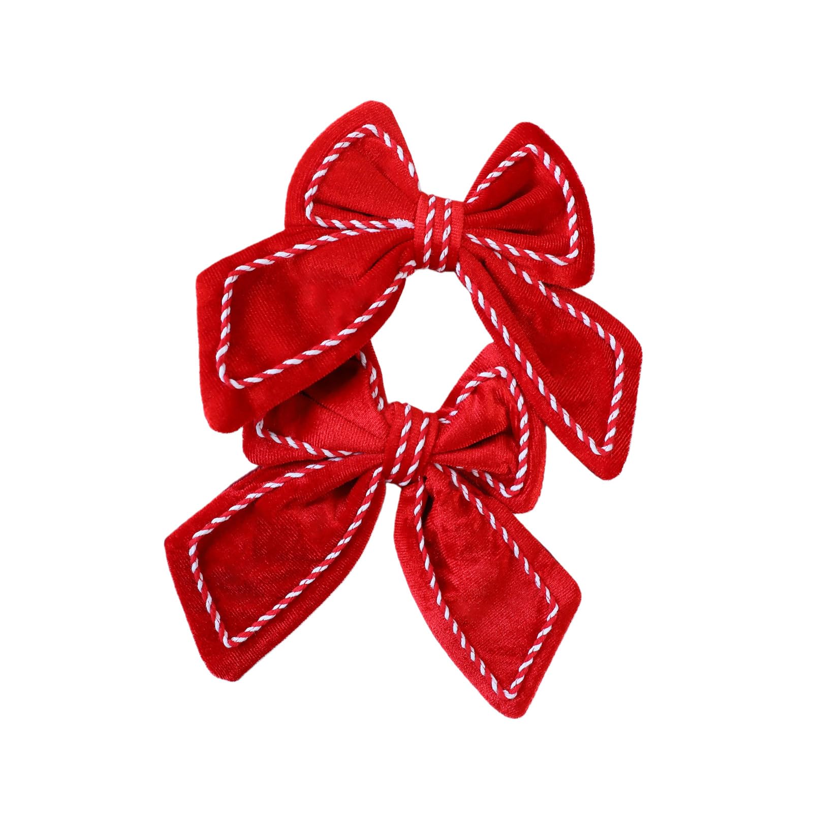Tsophreniq Velvety Holiday Bowknots Classical Red Christmas Decors for Mantles Wreaths Gift Boxes and Festival Displays Velvety Christmas Bowknot Decorations