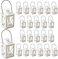 Vista 6 de Kate Aspen Faroles decorativos – Juego de 6 faroles portavelas luminosos de metal envejecido para bodas, decoración del hogar y fiestas – 4.5