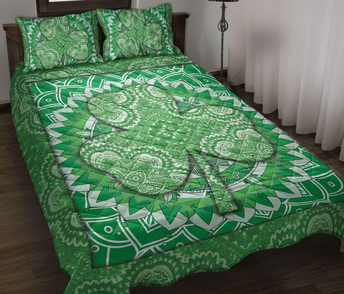 OhaPrints Ireland Irish Green Shamrock Green Mandala Floral