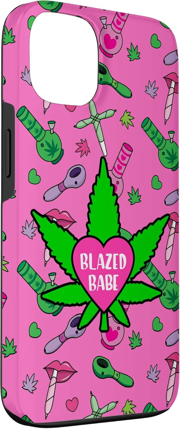 iPhone 13 Girly Weed Phone Case Stoner Marijuana 420 Gift For Women Case