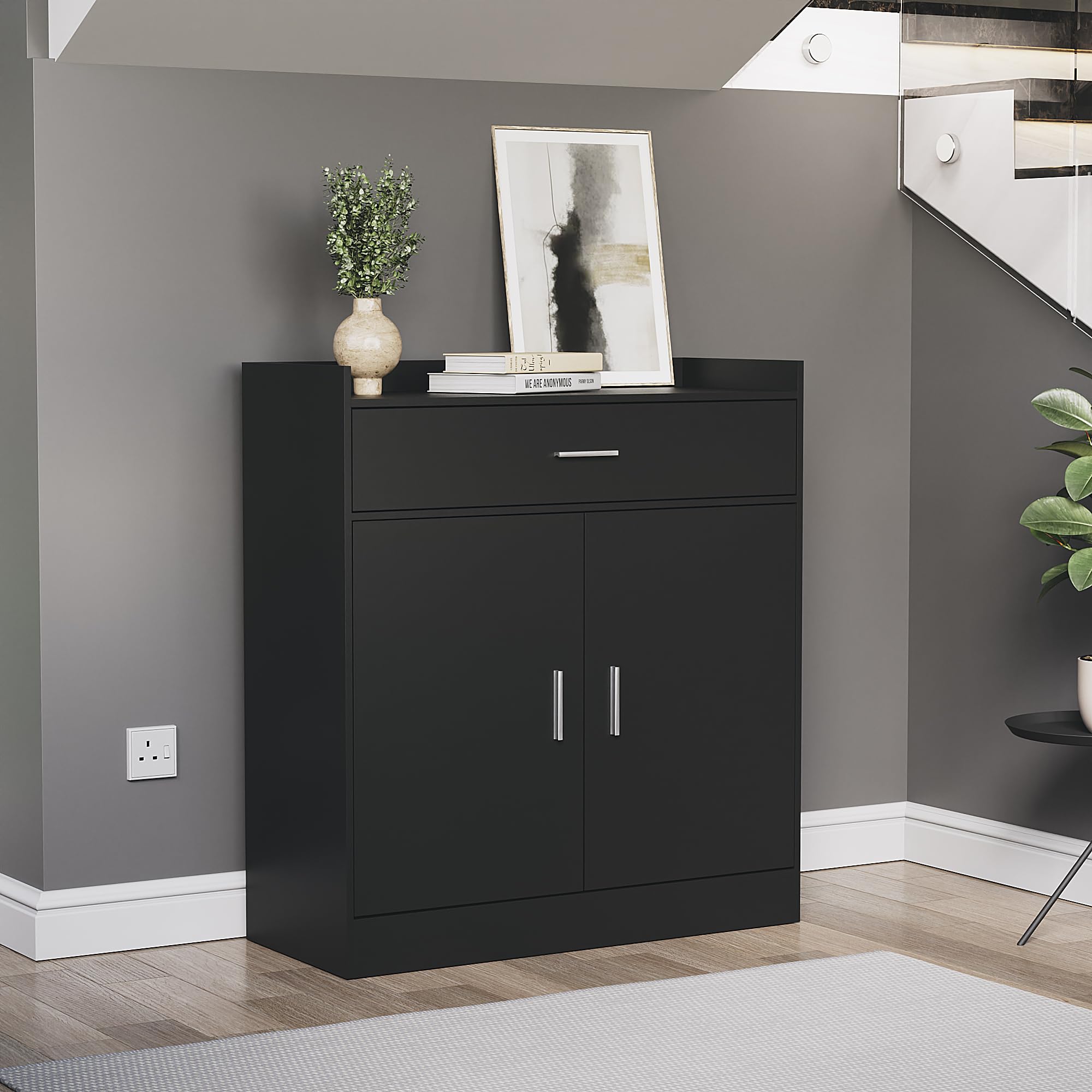 Meuble Entrée Blanc Armoire à Chaussures Vida Designs Dalby - 2 Portes Blanc, Rangement Couloir Moderne Rangement Chaussures Miroir Meuble Entrée Blanc Armoire à Chaussures Vida Designs Dalby - 2 Portes Blanc, Rangement Couloir Moderne Rangement Chaussures Miroir