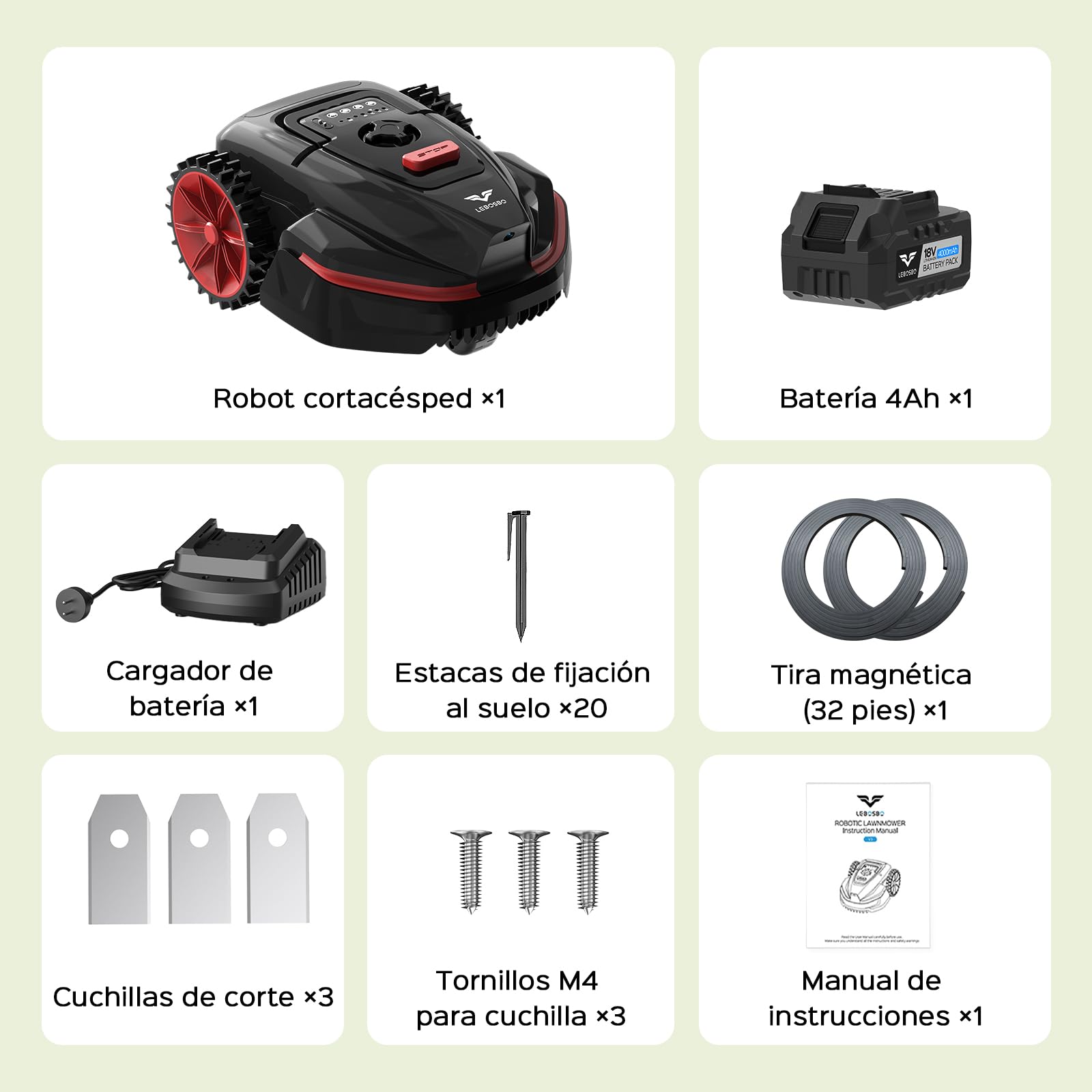V3 Robot Cortacésped sin Cable Perimetral, Navegación Visual con IA, 150+ Obstáculos, Control por App, Motor sin Escobillas, 50 dB, Bandas Magnéticas, para Jardines Pequeños y Llanos