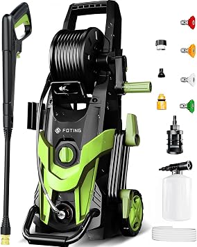 2026NEW Pressure Power Washer 4500PSI with 4 Quick Connect Nozzles, Inlet Hose & Filter for Cars/Fences/Patios