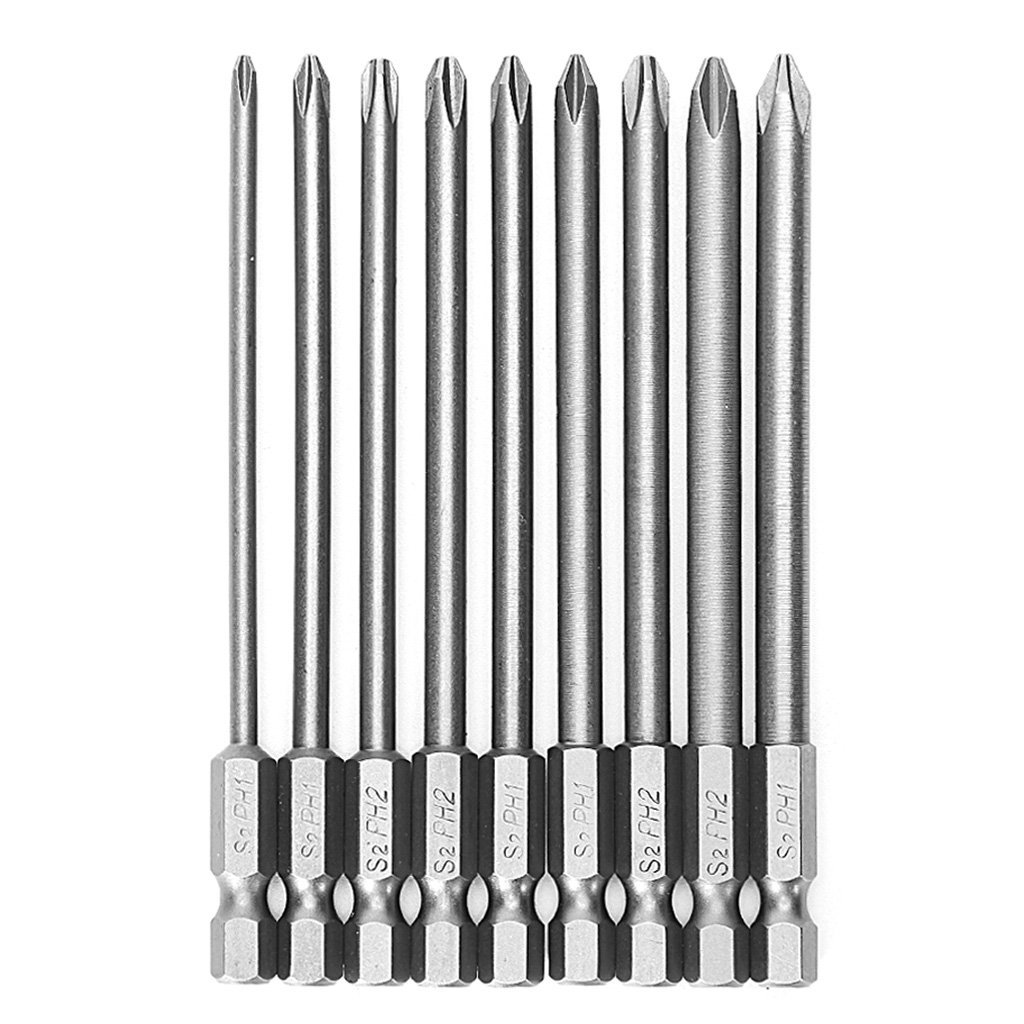 9Pcs Screwdriver Bit Set Hexagonal Bit for Electric Manual Driver Antislip Grip Screwdriver Drill for Automotive Repair