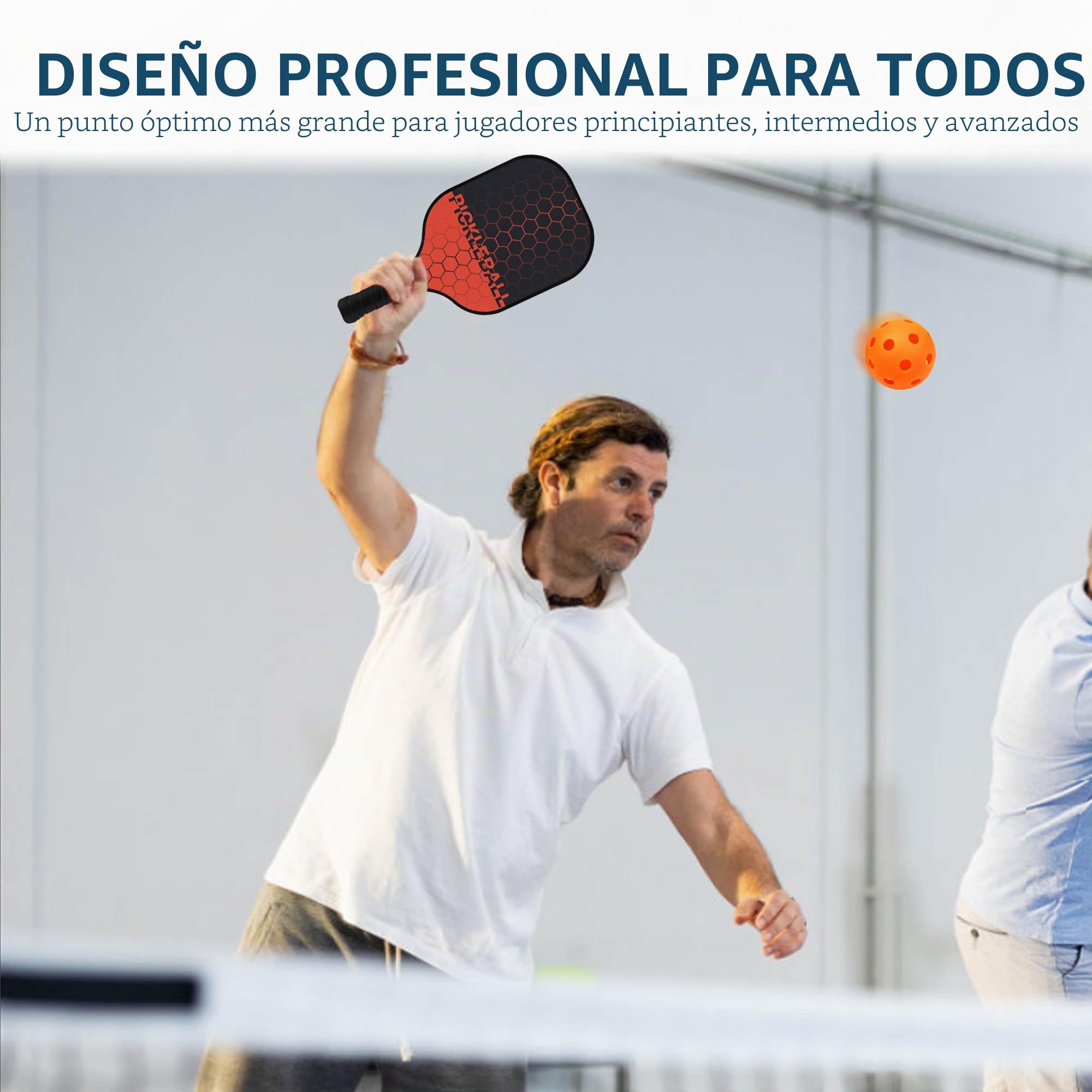 Palas de Pickleball, Pickleball Set Raquetas Juego de Palas de Pickleball con 4 Pelotas y Bolsa Portátil, Deportes de Pickleball de Interior y Exterior para Hombres Mujeres