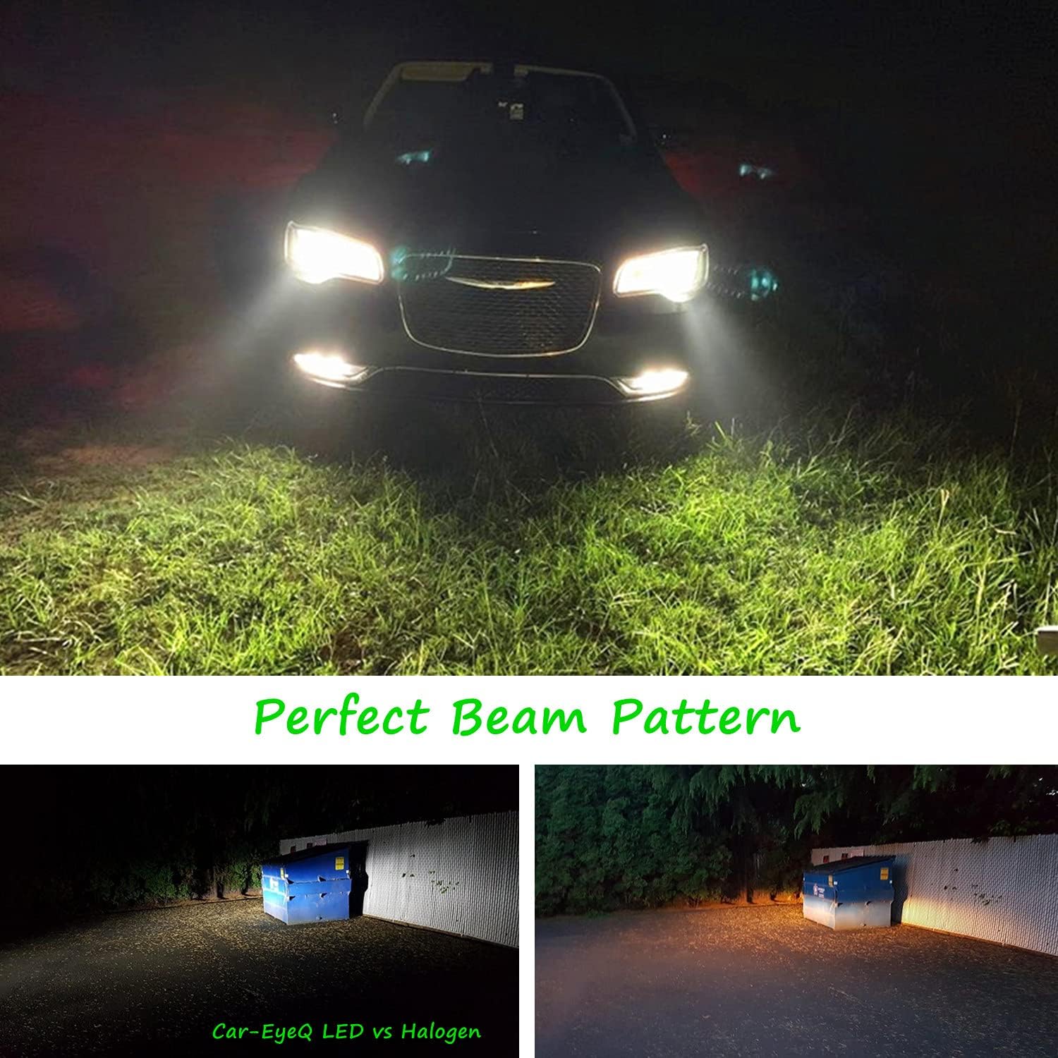 Suреr Dеаl Prоduсt Car-EyeQ 10000Lms HB5 9007 LED Headlights Bulbs, 12V Dual High/Low Beam Conversion Kits/DRL, 6000K~6500K Xenon White 9007LL 78167 GM 22715492 48014 70W Xtreme Super Bright Replacement Upgrade